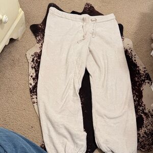 Barefoot Dreams Cream Track Pants